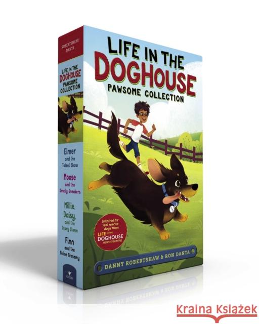 Life in the Doghouse Pawsome Collection (Boxed Set): Elmer and the Talent Show; Moose and the Smelly Sneakers; Millie, Daisy, and the Scary Storm; Finn and the Feline Frenemy Crystal Velasquez 9781665919104 Aladdin - książka
