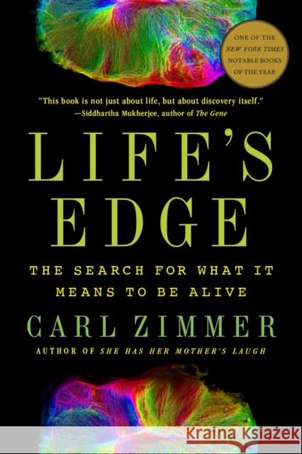 Life's Edge: The Search for What It Means to Be Alive Carl Zimmer 9780593182734 Dutton Books - książka