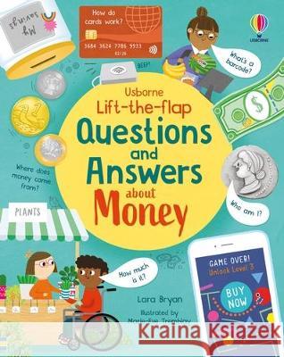 Lift-The-Flap Questions and Answers about Money Lara Bryan Marie-Eve Tremblay 9781805318262 Usborne Books - książka