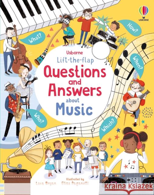 Lift-the-flap Questions and Answers About Music Lara Bryan 9781474959964 Usborne Publishing Ltd - książka
