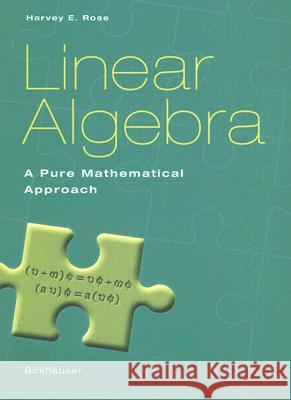 Linear Algebra: A Pure Mathematical Approach Rose, Harvey E. 9783764367923 Birkhauser - książka