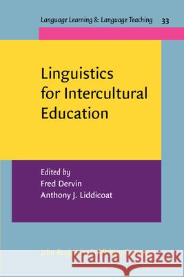 Linguistics for Intercultural Education Fred Dervin 9789027213082  - książka