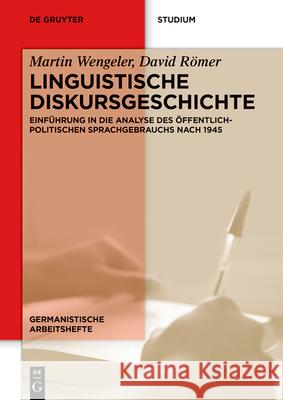 Linguistische Diskursgeschichte Martin David Wengele 9783111544038 de Gruyter - książka