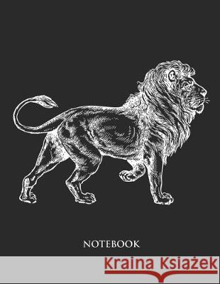 Lion Notebook: Hand Writing Notebook - Large (8.5 x 11 inches) - 110 Numbered Pages - Black Softcover Great Lines 9781654576080 Independently Published - książka