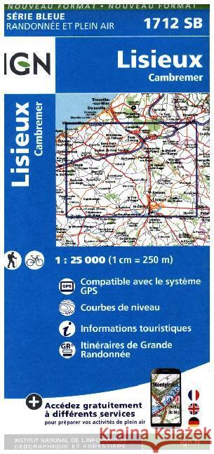 Lisieux / Cambremer: 2016  9782758535478 Institut Geographique National - książka