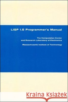 LISP 1.5 Programmer's Manual McCarthy, John|||etc. 9780262130110  - książka