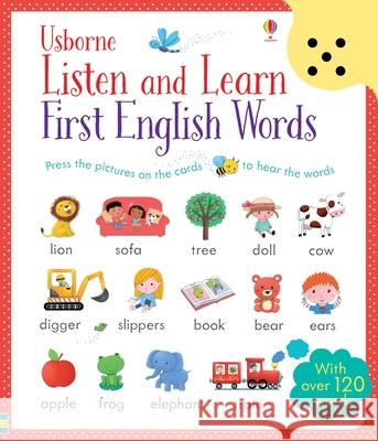 Listen and Learn First English Words Sam Taplin 9781409582489 Usborne Publishing Ltd - książka