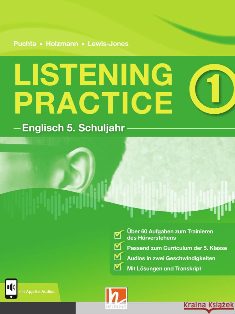 Listening Practice 1. Heft inkl. HELBLING Media App Puchta, Herbert, Holzmann, Christian, Lewis-Jones, Peter 9783990897522 Helbling Verlag - książka