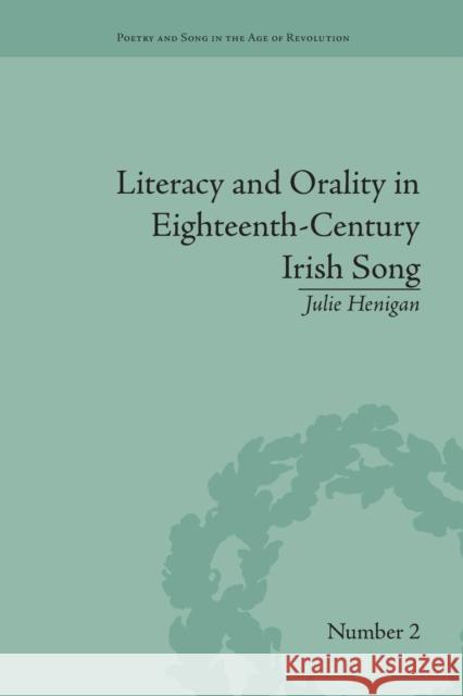 Literacy and Orality in Eighteenth-Century Irish Song Julie Henigan   9781138664654 Taylor and Francis - książka