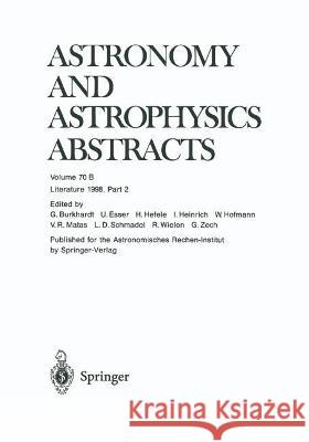 Literature 1998, Part 2 Astronomische Recheninstitut 9783540660965 Springer - książka