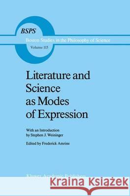 Literature and Science as Modes of Expression F.R. Amrine   9789401075312 Springer - książka