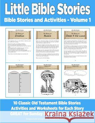 Little Bible Stories: Bible Stories and Activities Andrew Frinkle 9781515343578 Createspace - książka