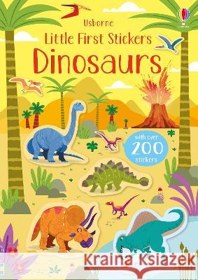 Little First Stickers Dinosaurs Kirsteen Robson Paul Nicholls Stella Baggott 9781805071983 Usborne Books - książka