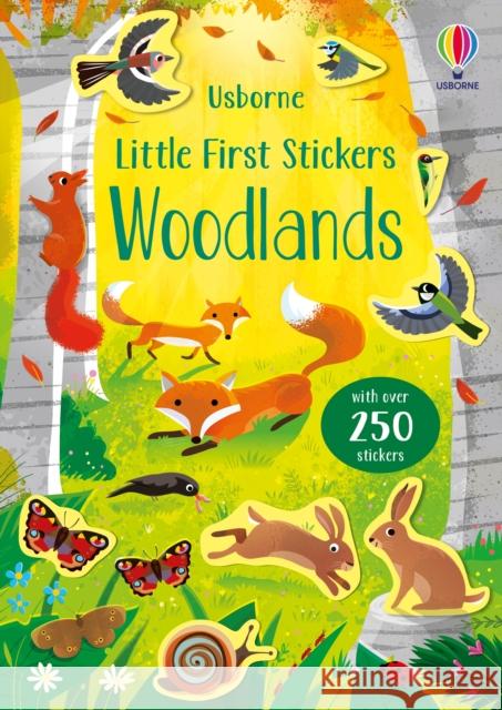 Little First Stickers Woodlands Caroline Young 9781474968201 Usborne Publishing Ltd - książka