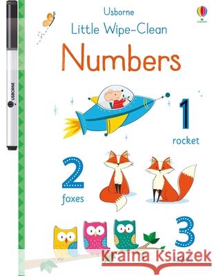 Little Wipe-Clean Numbers Felicity Brooks Malu Lenzi 9781836053422 Usborne Books - książka