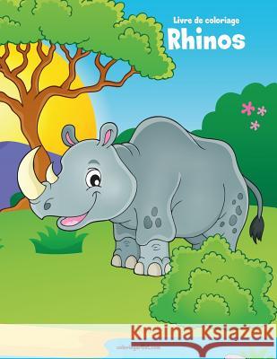 Livre de coloriage Rhinos 1 Nick Snels 9781982066499 Createspace Independent Publishing Platform - książka
