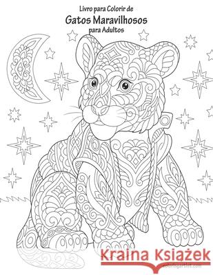 Livro para Colorir de Gatos Maravilhosos para Adultos Nick Snels 9781675365526 Independently Published - książka