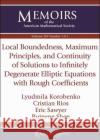 Local Boundedness, Maximum Principles, and Continuity of Solutions to Infinitely Degenerate Elliptic Equations with Rough Coefficients Ruipeng Shen 9781470444013 American Mathematical Society