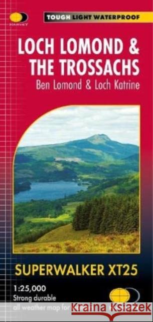 Loch Lomond & The Trossachs XT25: Ben Lomond & Loch Katrine  9781851376445 Harvey Map Services Ltd - książka