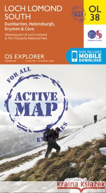 Loch Lomond South, Dumbarton & Helensburgh, Drymen & Cove Ordnance Survey 9780319469569 Ordnance Survey - książka