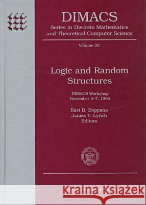 Logic and Random Structures  9780821805787 American Mathematical Society - książka