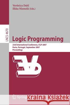 Logic Programming Dahl, Verónica 9783540746089 Springer - książka