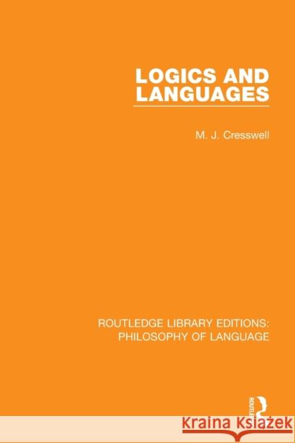 Logics and Languages Max Cresswell 9781138686489 Routledge - książka