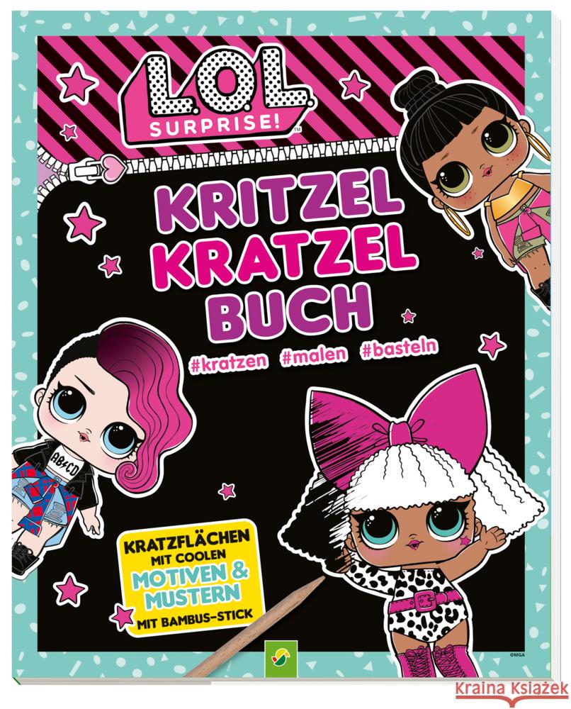 L.O.L. Surprise! Kritzel-Kratzel-Buch mit Bambus-Stick Schwager & Steinlein Verlag 9783849930677 Schwager & Steinlein - książka