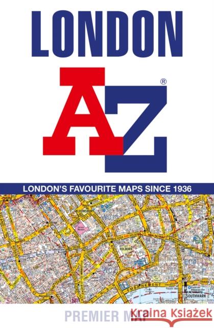 London A-Z Premier Map A-Z Maps 9780008581763 HarperCollins Publishers - książka