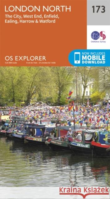 London North, The City, West End, Enfield, Ealing, Harrow & Watford Ordnance Survey 9780319243664 Ordnance Survey - książka