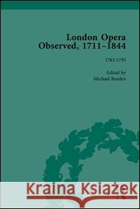 London Opera Observed 1711-1844 Michael Burden   9781848931657 Pickering & Chatto (Publishers) Ltd - książka