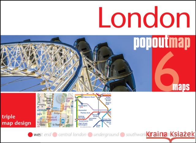 London PopOut Map: 3 PopOut maps in one handy, pocket-size format  9781914515453 Heartwood Publishing - książka