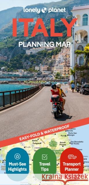 Lonely Planet Italy Planning Map: Durable, Waterproof, Easy-Fold Travel Map with Attractions, Itineraries & Transport Guide – Handy Slipcase for Japan Adventures Lonely Planet 9781787015852 Lonely Planet - książka