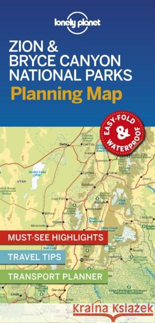 Lonely Planet Zion & Bryce Canyon National Parks Planning Map Lonely Planet 9781788686167 Lonely Planet Global Limited - książka