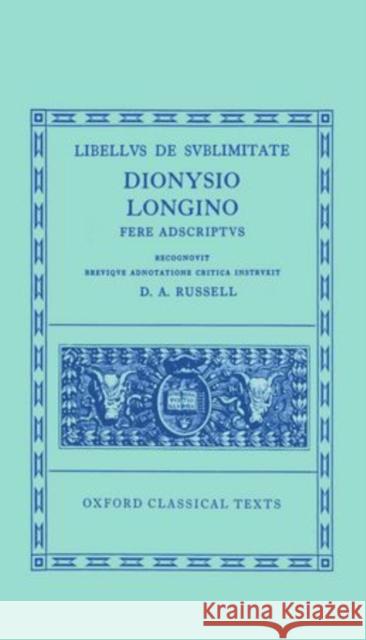 Longinus Libellus de Sublimitate  9780198145660 OXFORD UNIVERSITY PRESS - książka