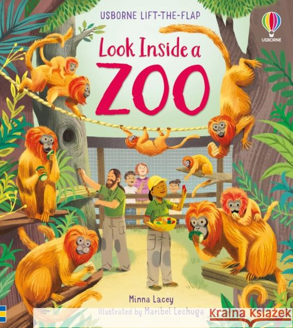 Look Inside a Zoo Minna Lacey 9781803701752 Usborne Publishing Ltd - książka