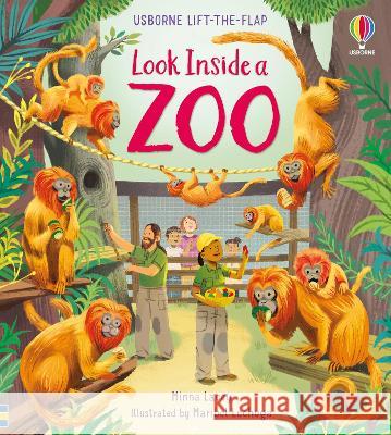 Look Inside a Zoo Minna Lacey Maribel Lechuga 9781805071600 Usborne Books - książka