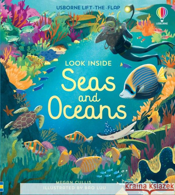 Look Inside Seas and Oceans Cullis Megan 9781474947060 Usborne Publishing Ltd - książka