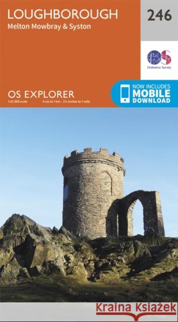 Loughborough, Melton Mowbray and Syston Ordnance Survey 9780319244395 Ordnance Survey - książka