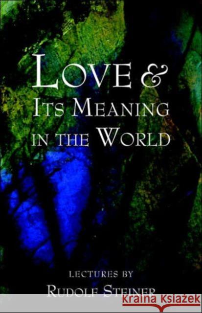 Love and Its Meaning in the World Rudolf Steiner 9780880104418 Anthroposophic Press Inc - książka
