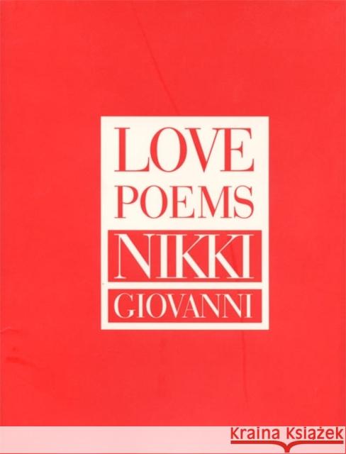 Love Poems Nikki Giovanni 9780688149895 William Morrow & Company - książka