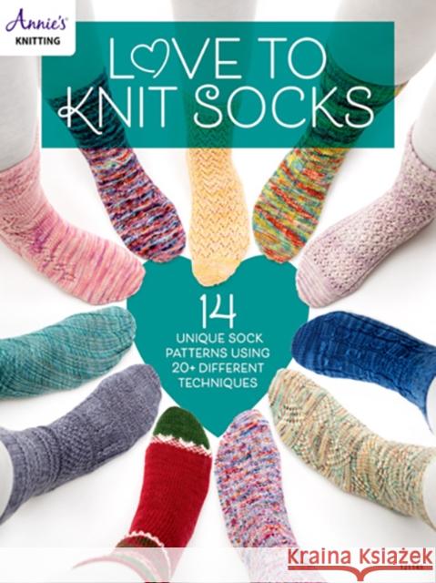 Love to Knit Socks: 14 Unique Sock Patterns Using 20+ Different Techniques Annie's Publishing 9798892533713 Annie's - książka