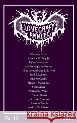 Lovecraft Annual No. 13 (2019) S. T. Joshi 9781614982845 Hippocampus Press - książka