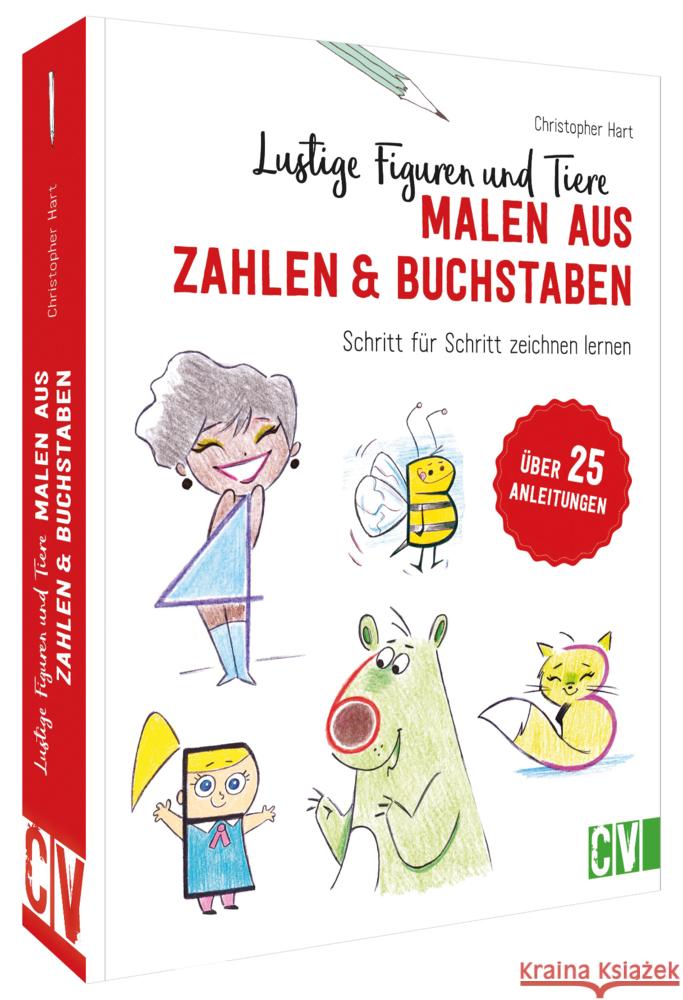 Lustige Figuren und Tiere malen aus Zahlen & Buchstaben Hart, Christopher 9783841102614 Christophorus - książka