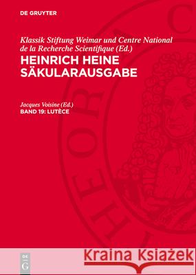 Lut?ce: Hsa-B, Band 19 Jacques Voisine 9783112784822 de Gruyter - książka