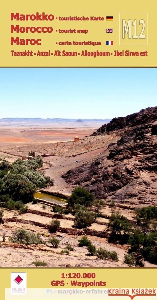 M12: Taznakht - Anzal - Aït Saoun - Alloughoum - Jbel Sirwa est A. & B. Conrad 9783943752694 Huber Kartographie - książka