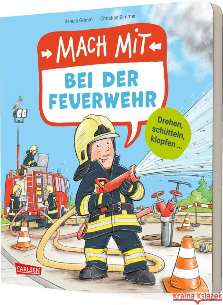Mach mit - Bei der Feuerwehr Grimm, Sandra 9783551254436 Carlsen - książka