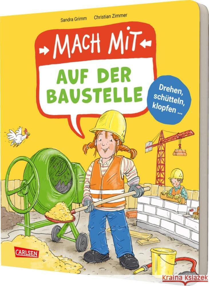 Mach mit - Auf der Baustelle Grimm, Sandra 9783551254429 Carlsen - książka