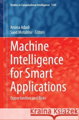 Machine Intelligence for Smart Applications  9783031374531 Springer Nature Switzerland - książka