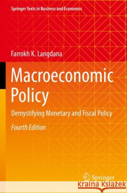 Macroeconomic Policy Farrokh K. Langdana 9783030920609 Springer Nature Switzerland AG - książka